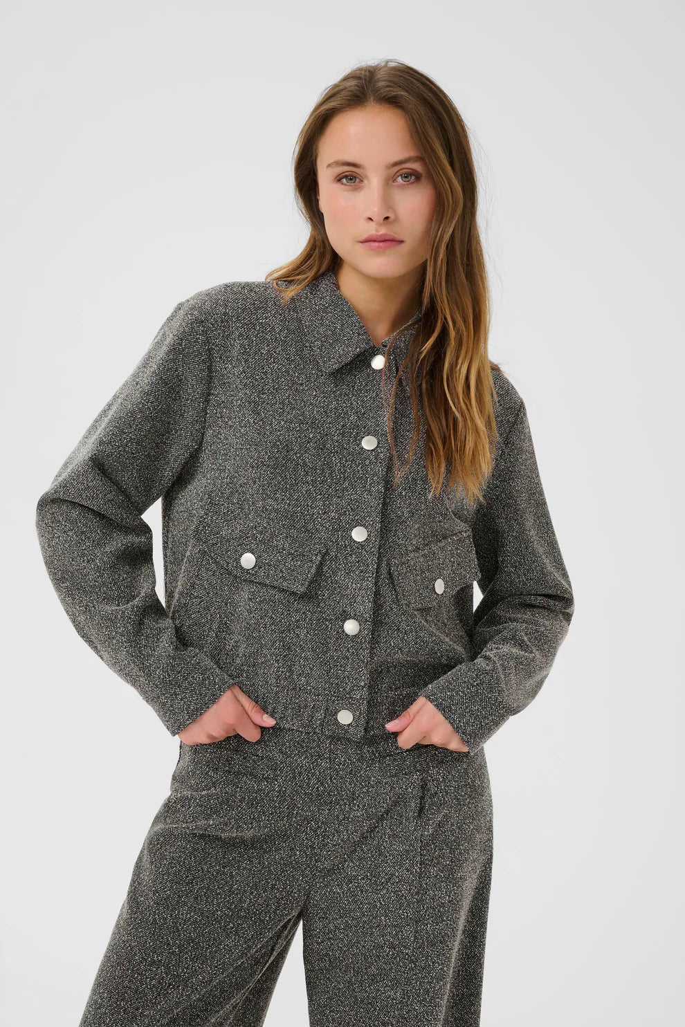 Kaffe Alba Jacket - Black Melange