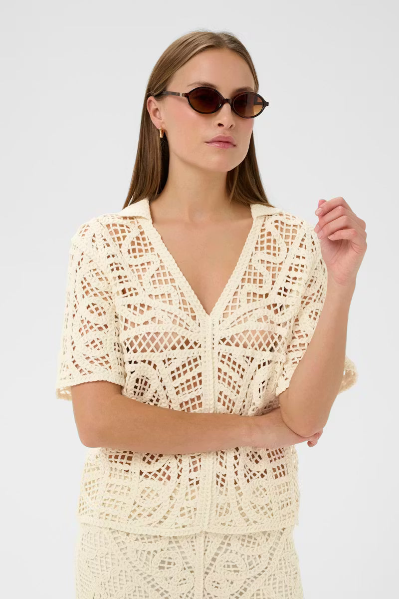Soaked In Luxury Anamy Polo Blouse