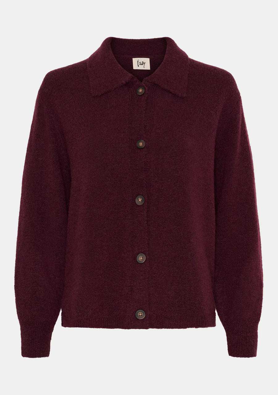 ISAY Anna Colar Cardigan - Wine