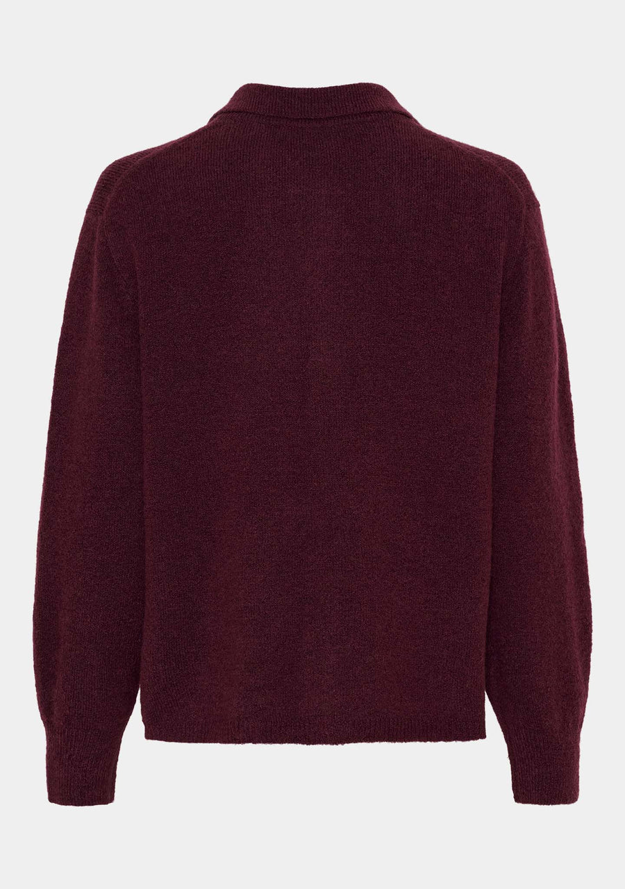 ISAY Anna Colar Cardigan - Wine
