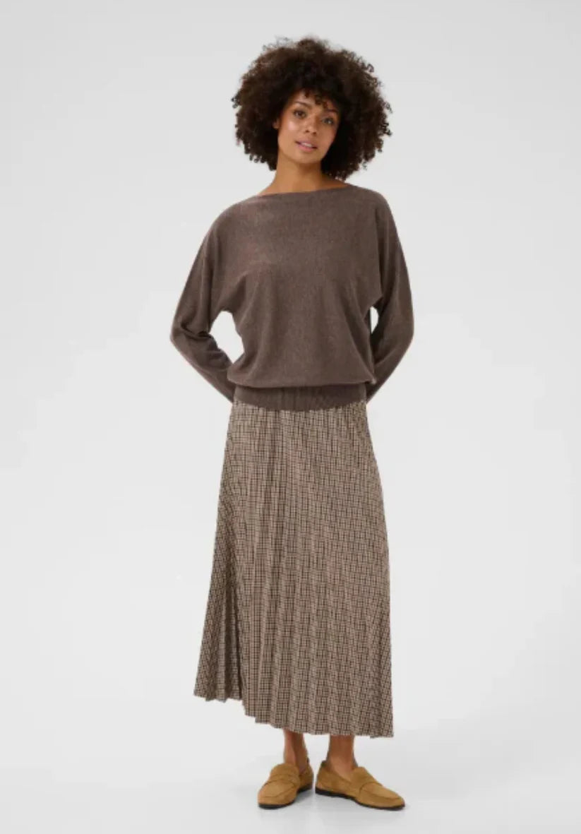 Culture - Annemarie Batwing Jumper - Coffee Bean