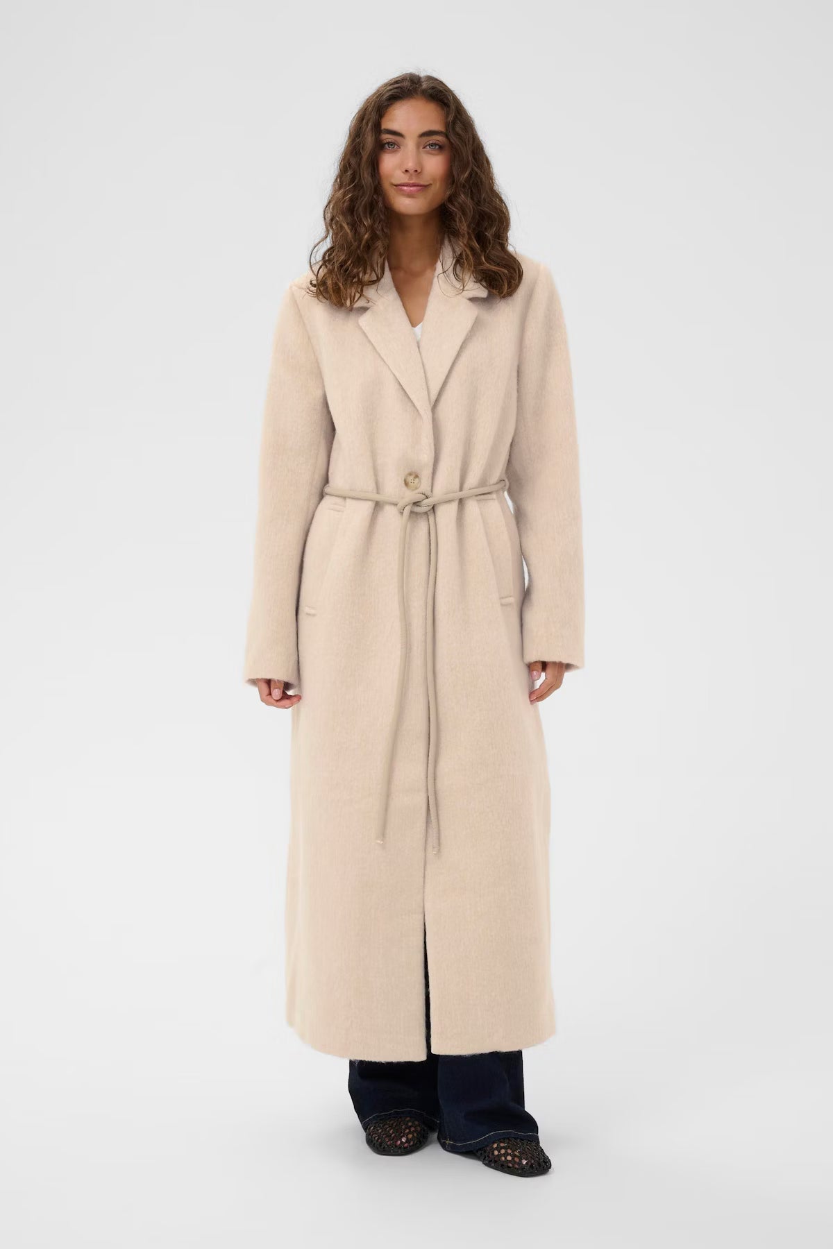 Culture- Belma Coat- Oyster Gray Melange