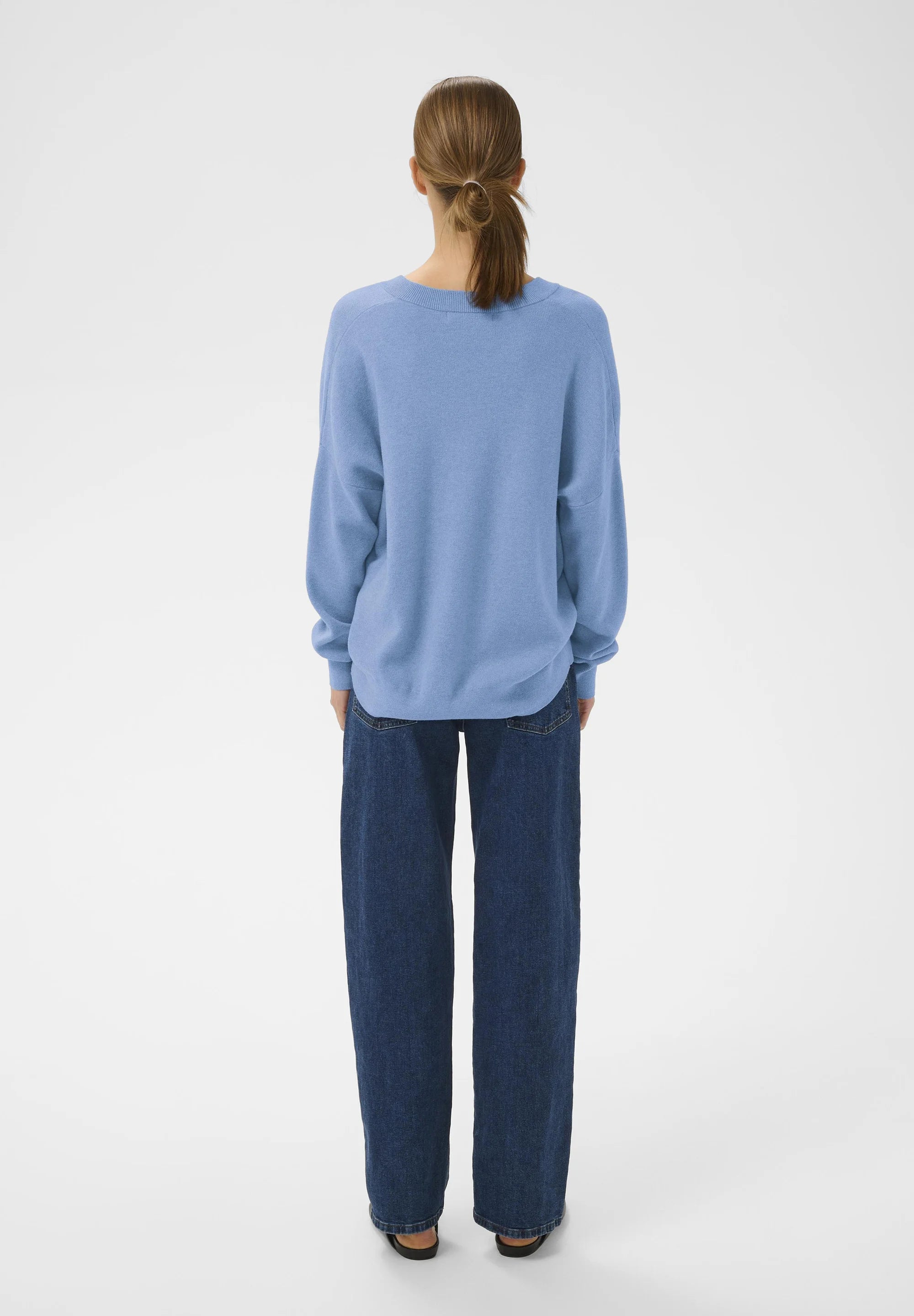 In Wear - Foster V Neck- Jumper - Riviera melange