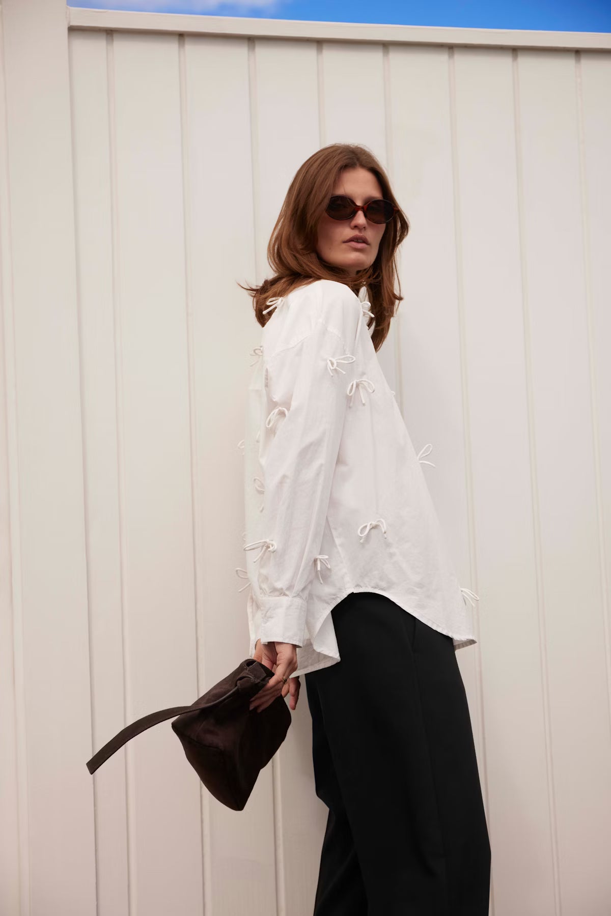 Soaked In Luxury- Joa Bow Shirt