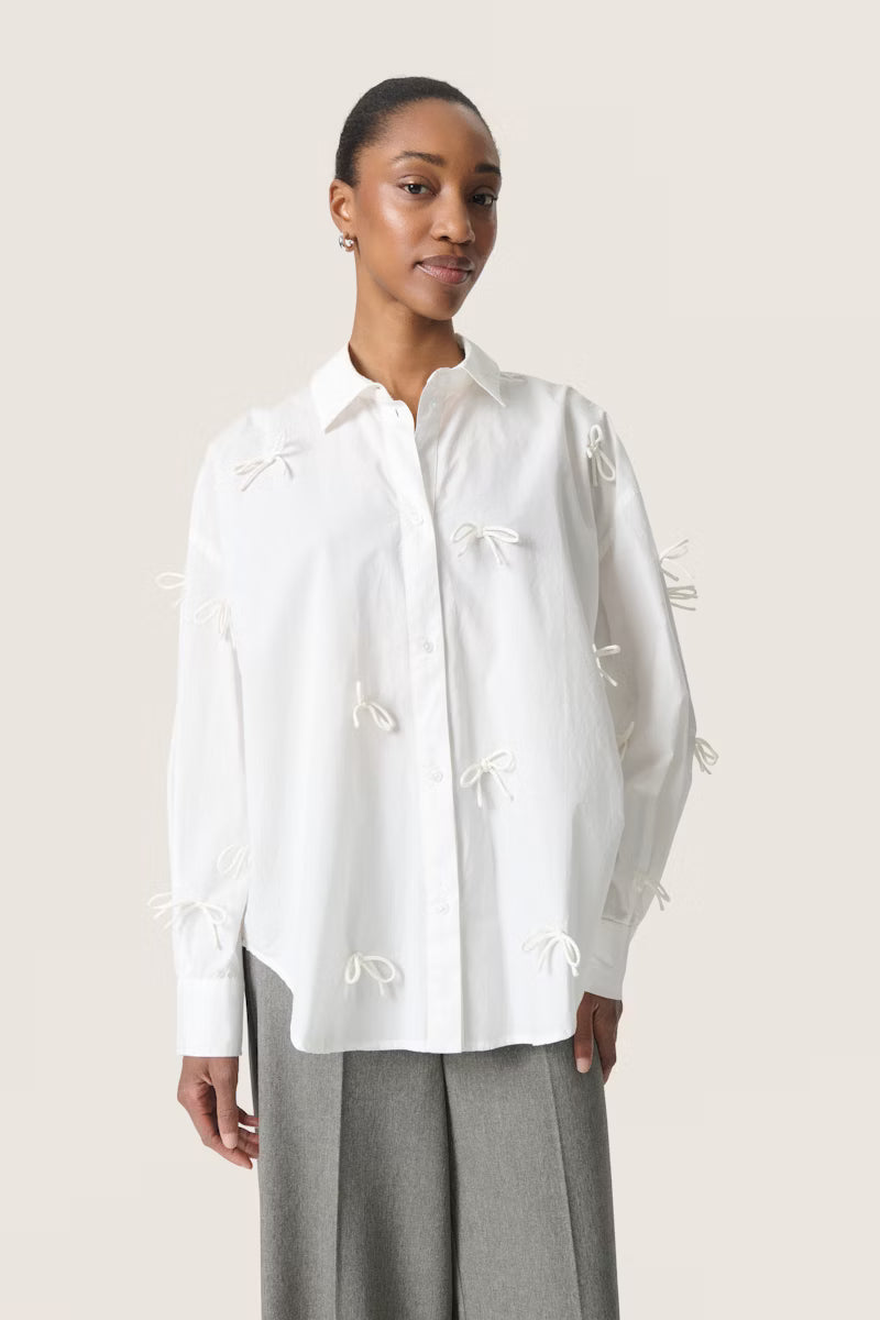 Soaked In Luxury- Joa Bow Shirt