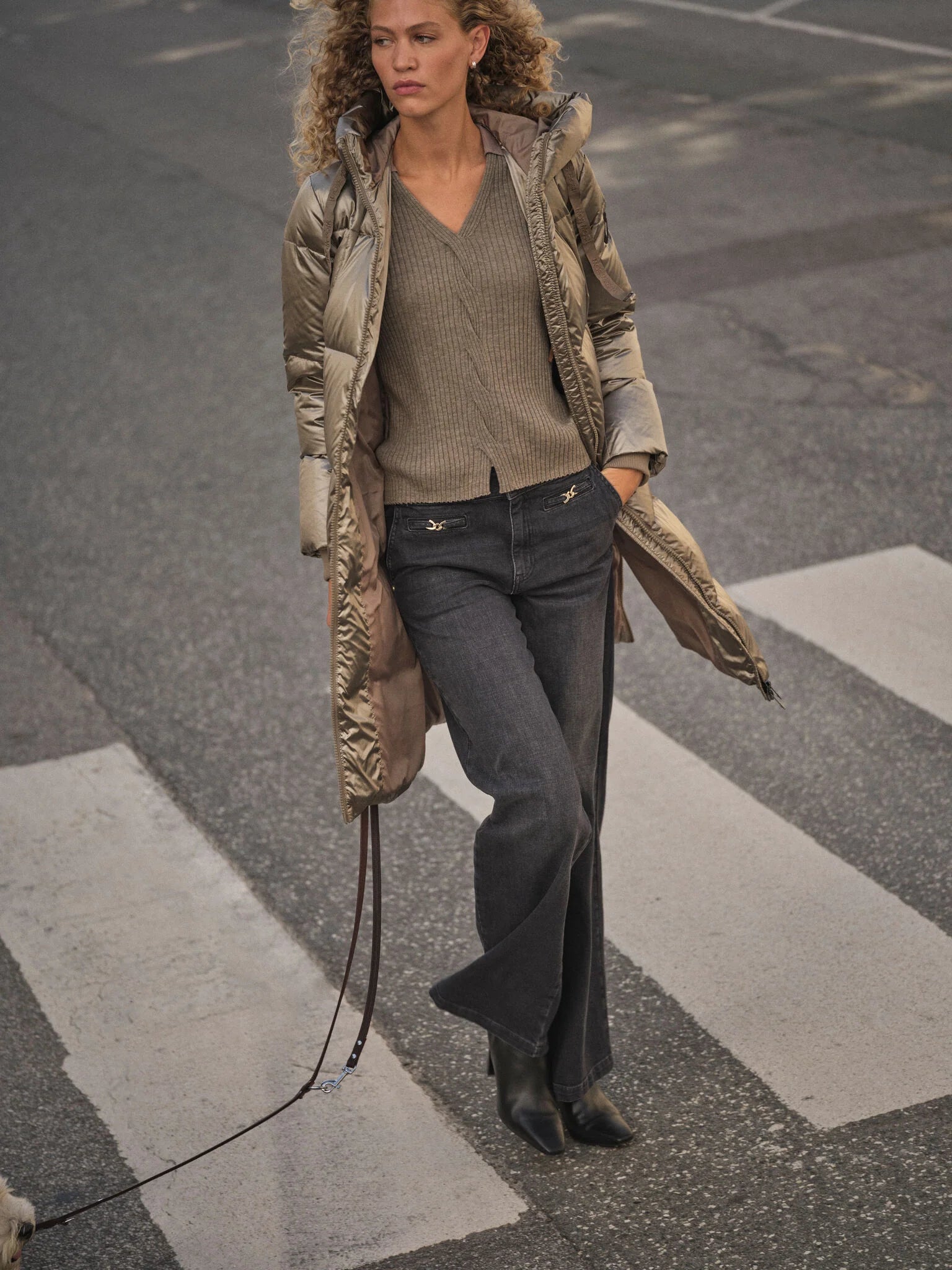 Mos Mosh Nova Metallic Down Jacket - Brindle