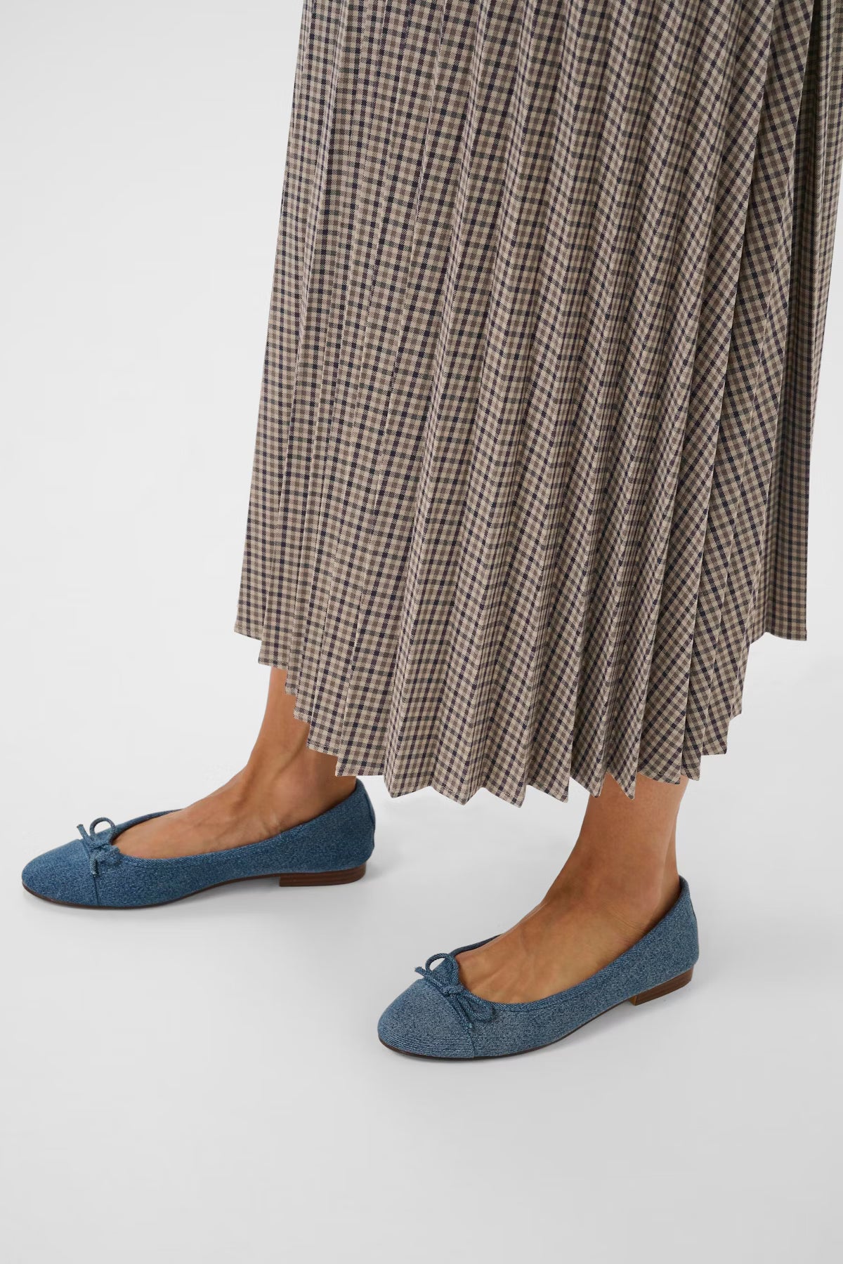 Culture Checka Long Skirt - Brown Check