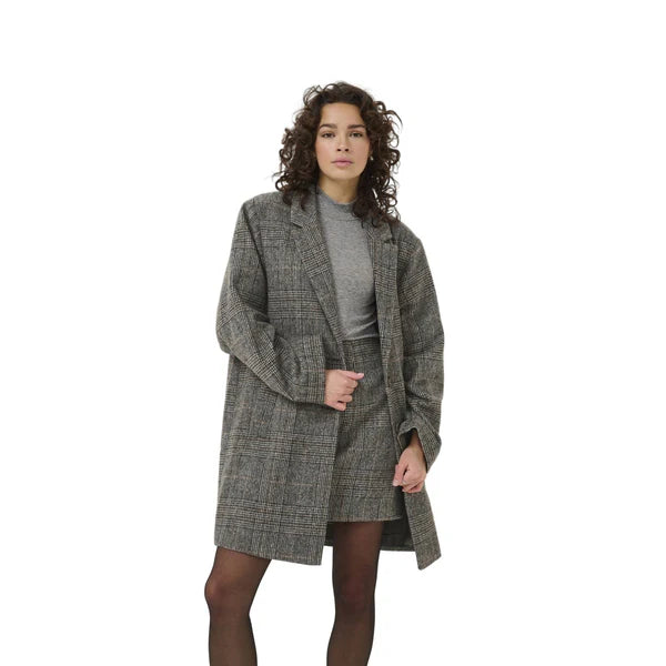 Kaffee- Avivan Checked Jacket