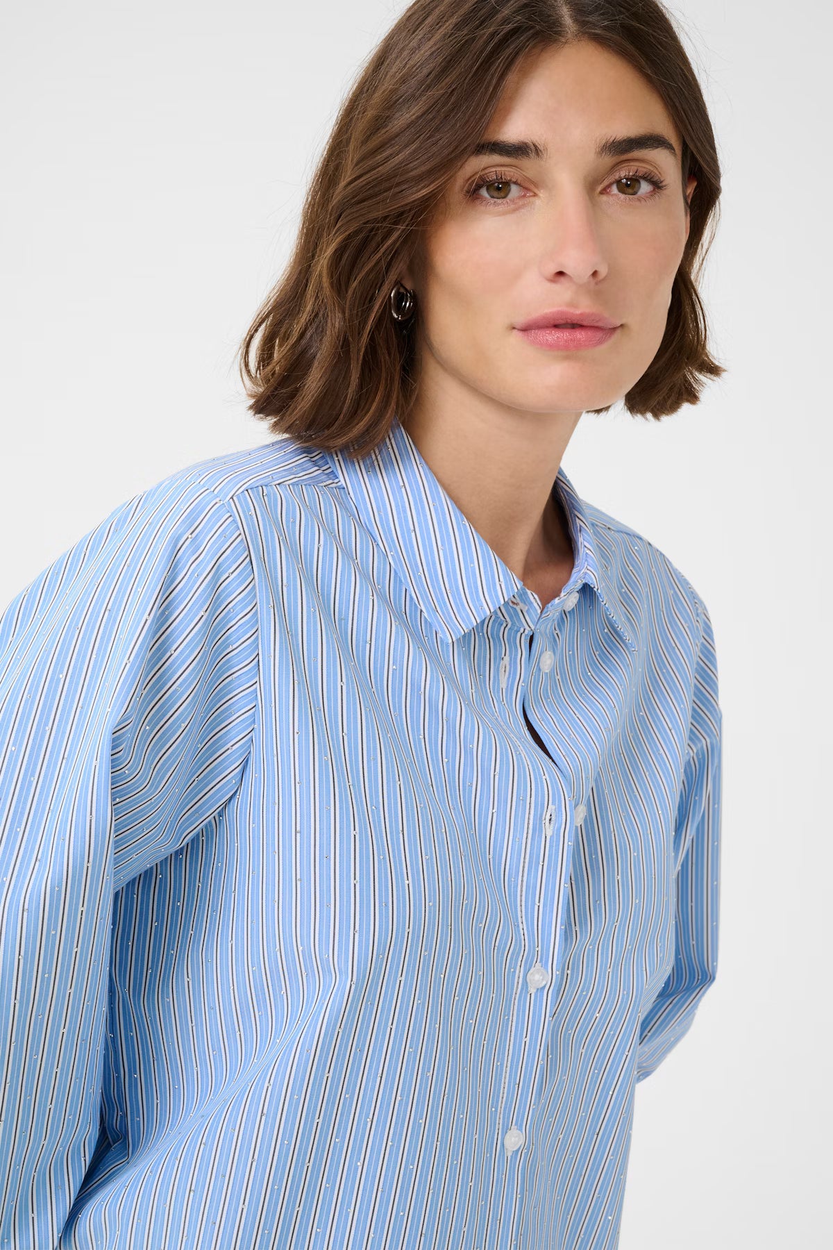 Culture - CUDaimi Short Shirt - Blue & White Stripe