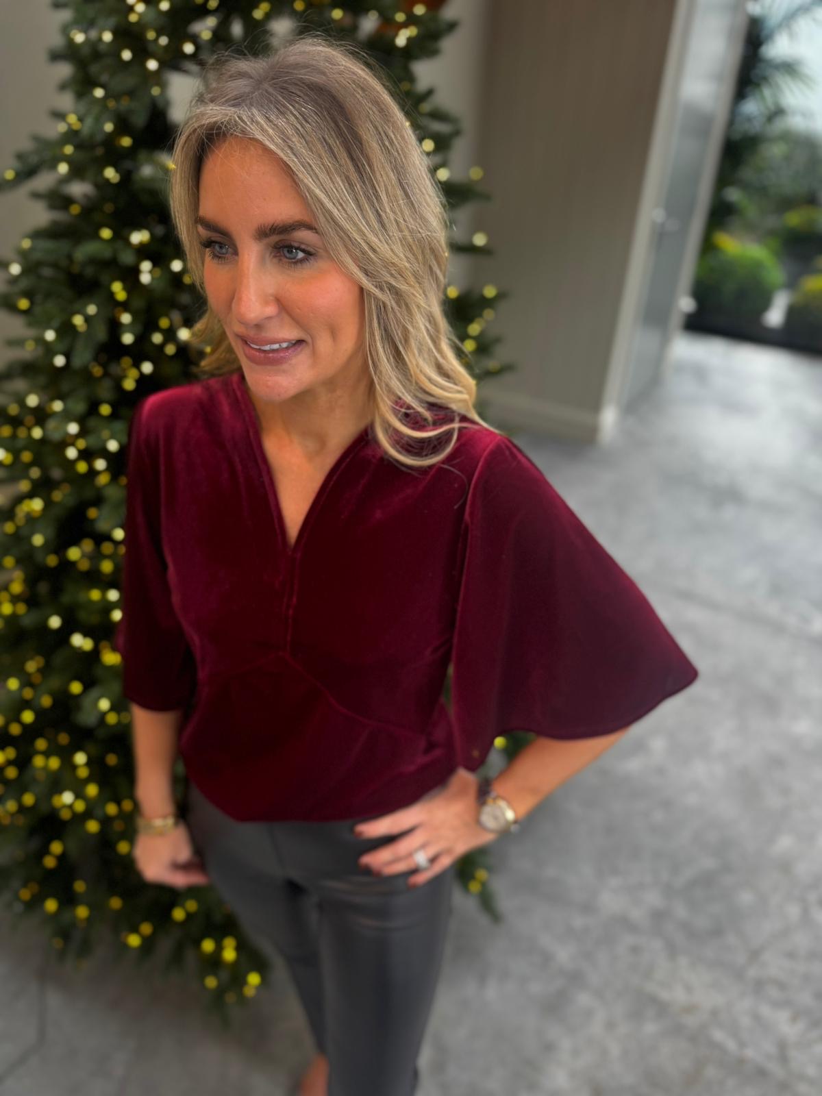 Soaked In Luxury - Velera Blouse -Winetasting