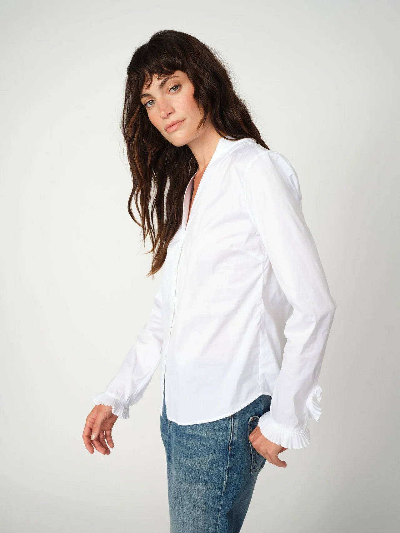 Mos Mosh Hassie Pleat Shirt - White