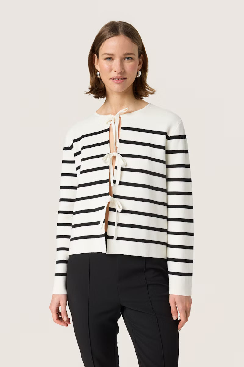 Soaked In Luxury- Haven Cardigan- Black & Cream