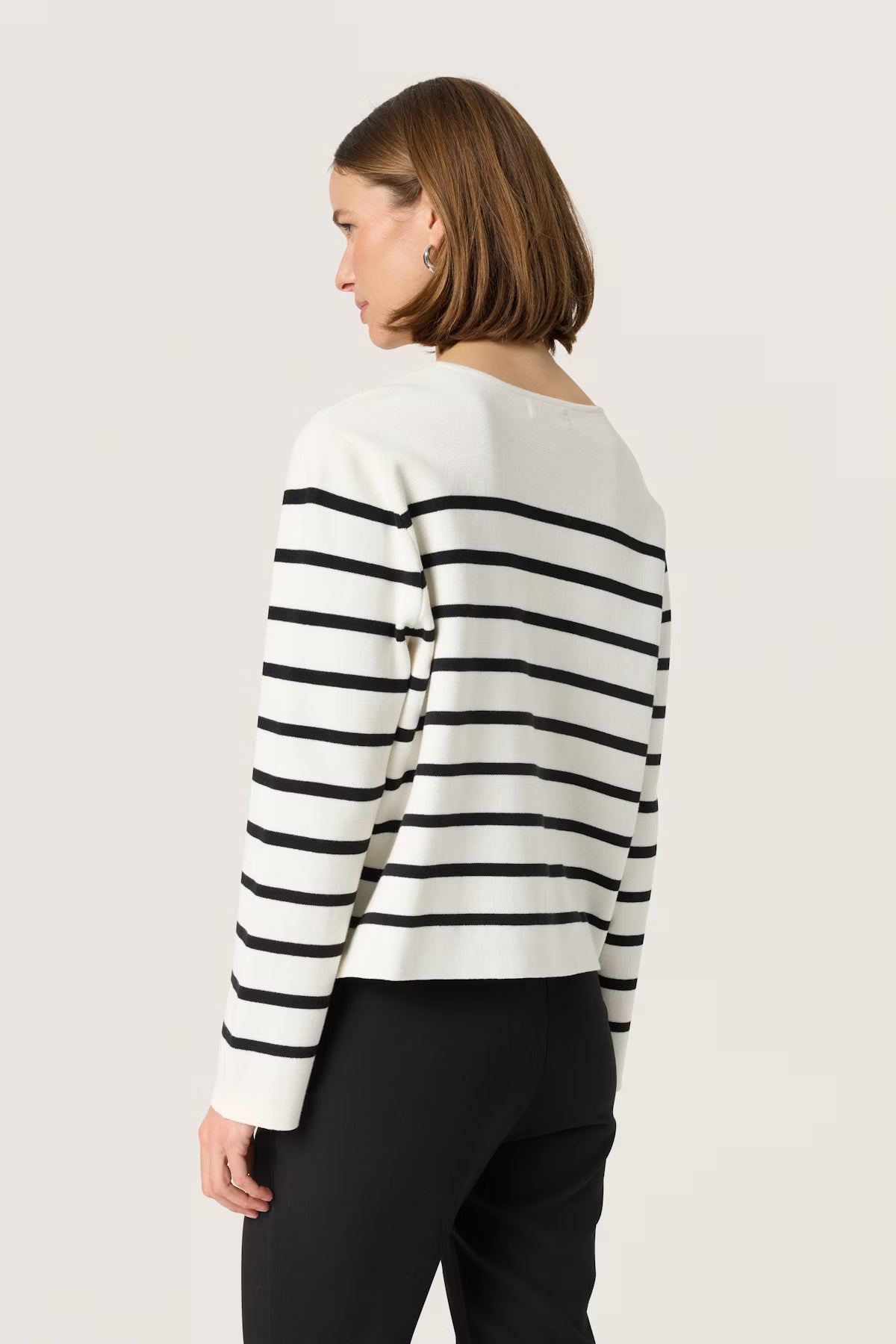 Soaked In Luxury- Haven Cardigan- Black & Cream