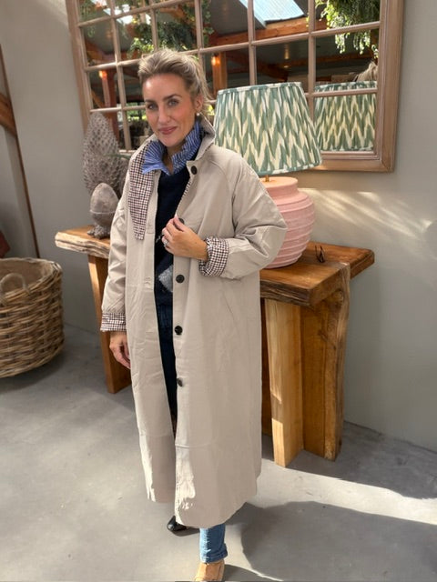 Reversible Trench Coat - Stone
