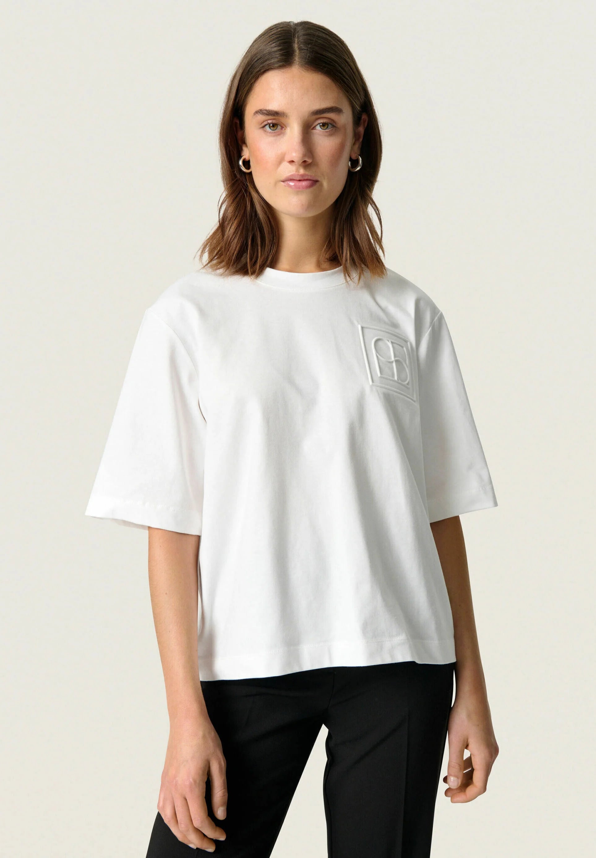Soaked In Luxury- Jina Logo Top- Broken white