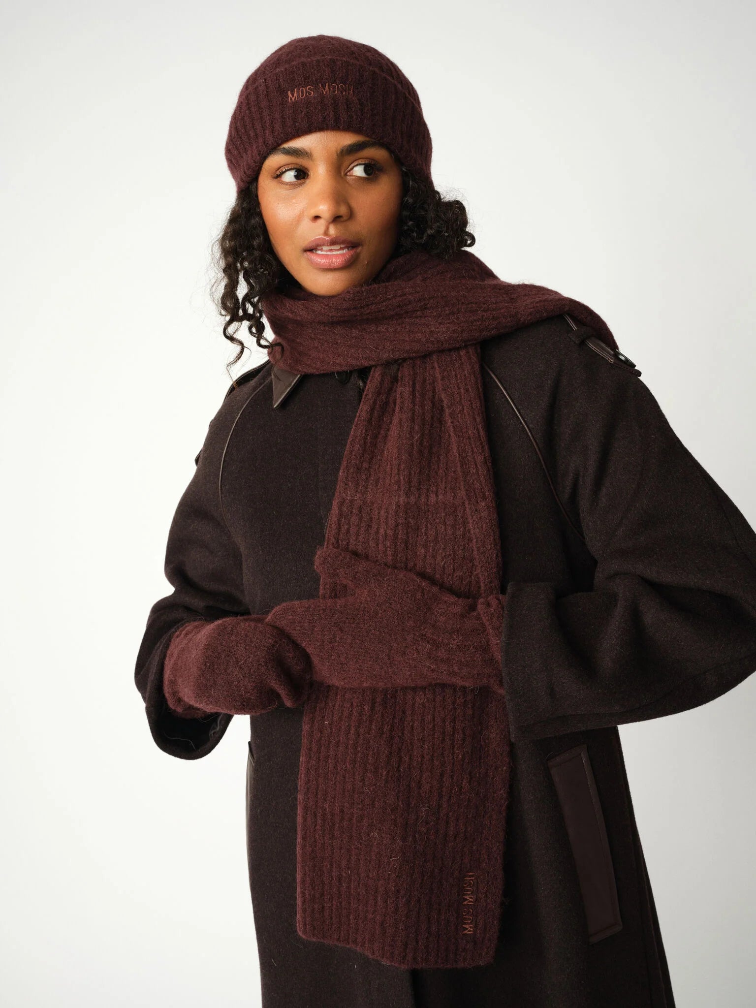 Mos Mosh Lora Knit Scarf - Fudge