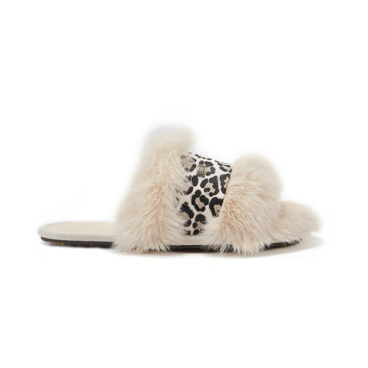 Luxe Slippers- Snow Lepoard
