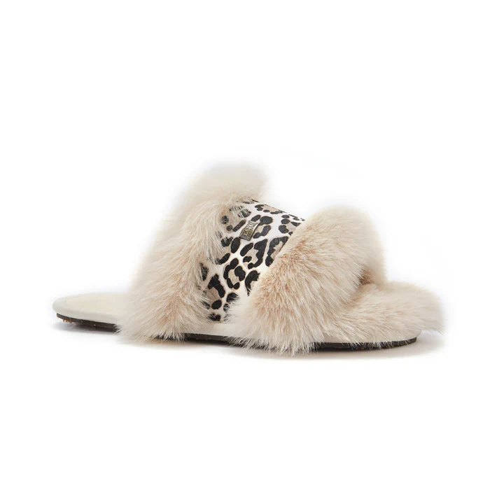 Luxe Slippers- Snow Lepoard