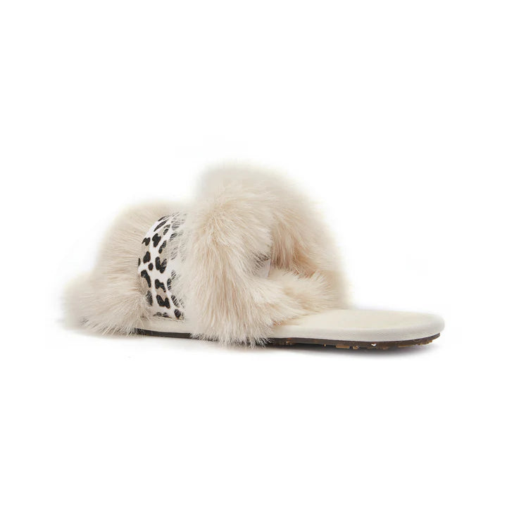 Luxe Slippers- Snow Lepoard