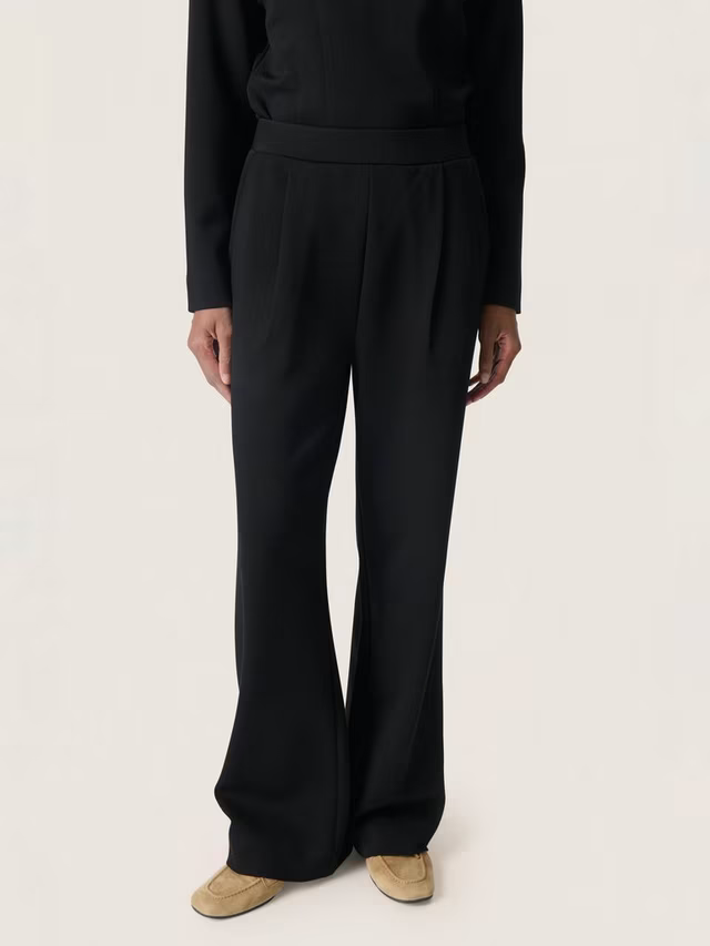 Soaked In Luxury- Marigold Flared Trousers- Black