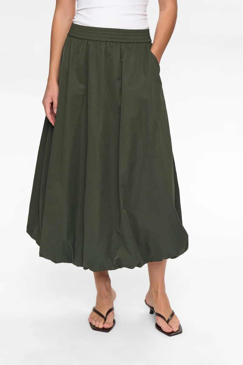 Numph Frankie Balloon Skirt - olive