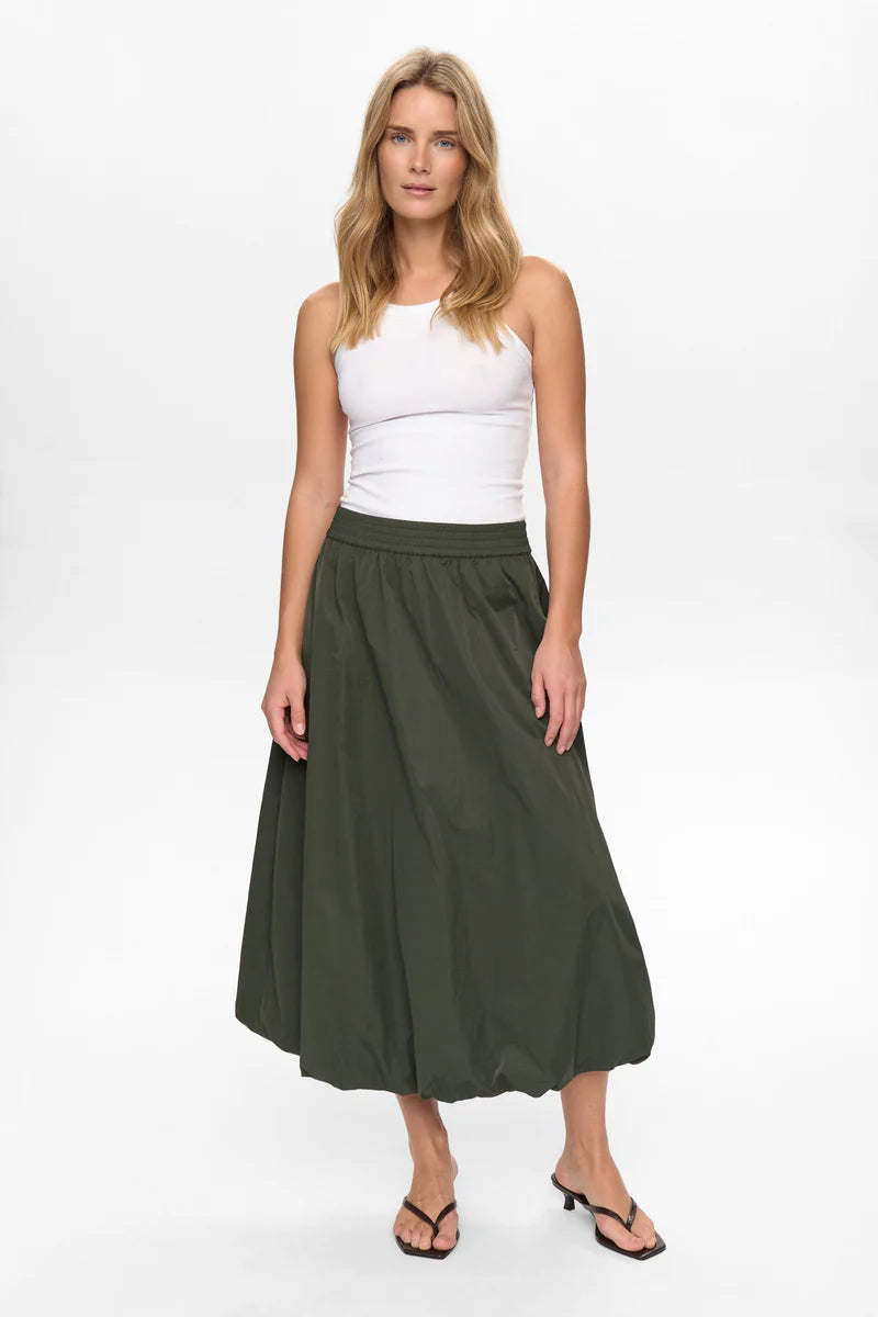 Numph Frankie Balloon Skirt - olive