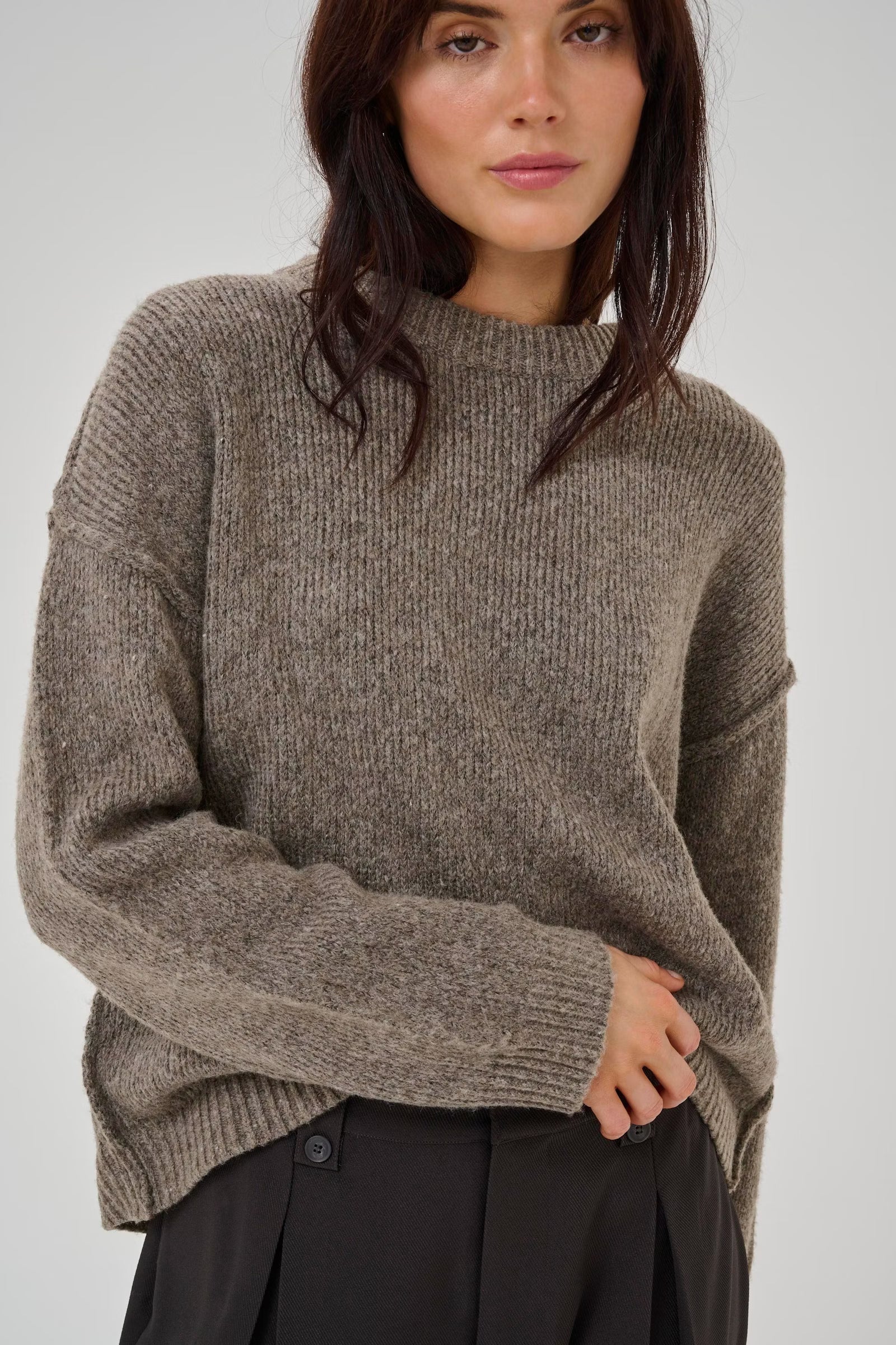 My Essential Wardrobe PalomaMW knit - Brown Melange