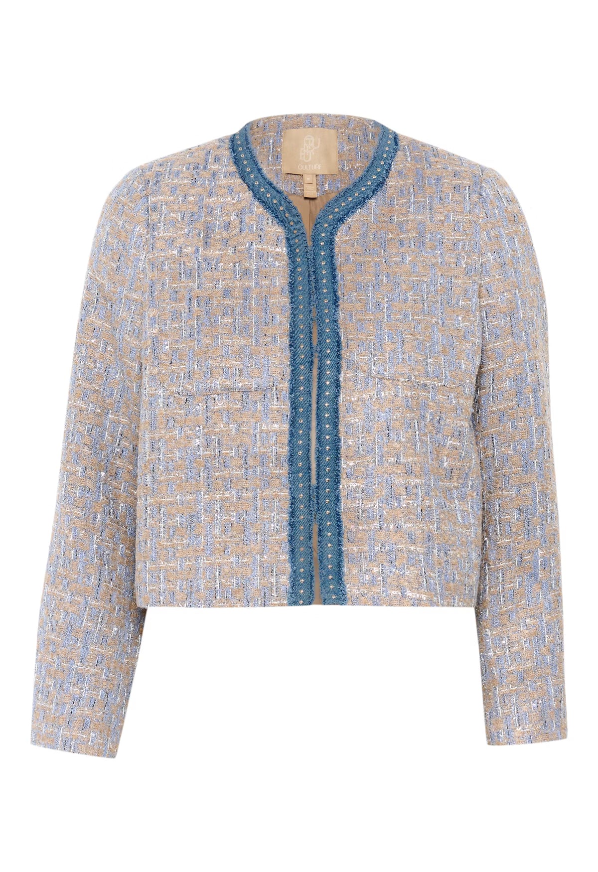 Culture - CUpana Jacket - Blue/Brown Check