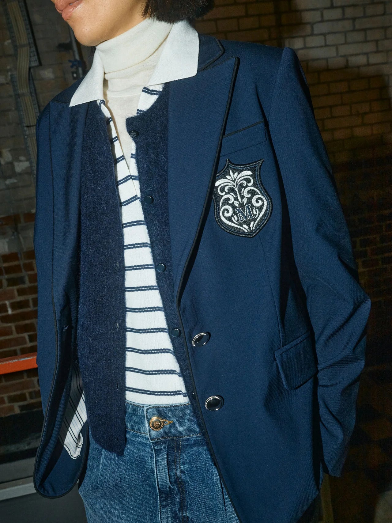 Mos Mosh Marjurie Piet Blazer - Maritime Blue