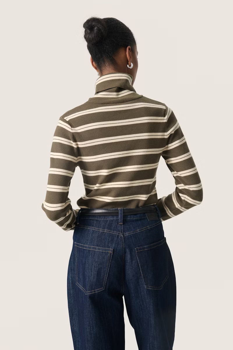 Soaked In Luxury- Spina Striped Rollneck
