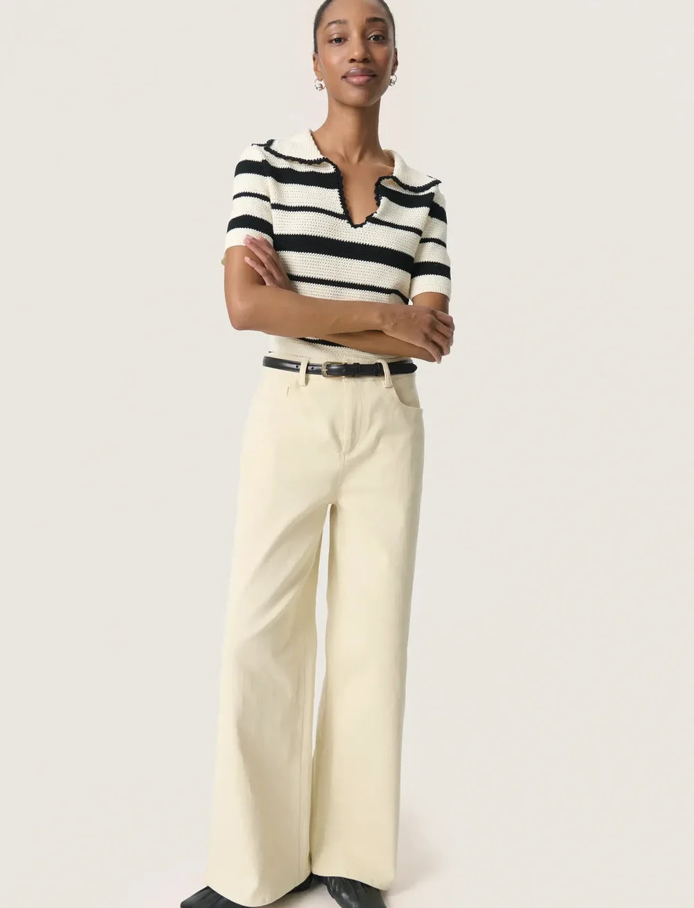 Soaked In Luxury- Sandja Plain Vanesa Pants- Sandshell