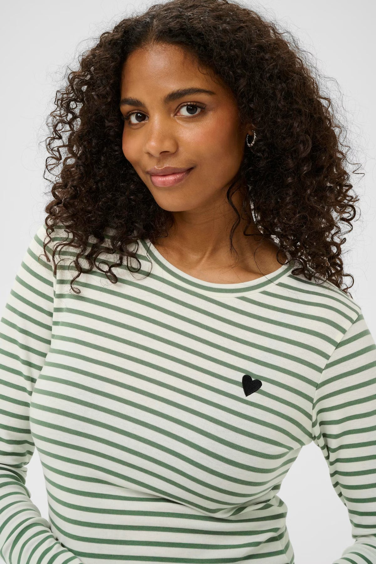 Kaffe- Liddy T shirt - Chalk/Sea Spray