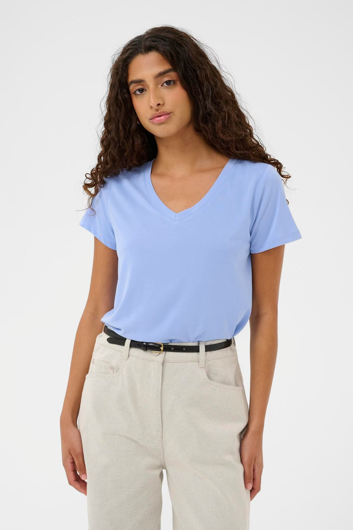 Soaked In Luxury - Columbine V-neck T-shirt