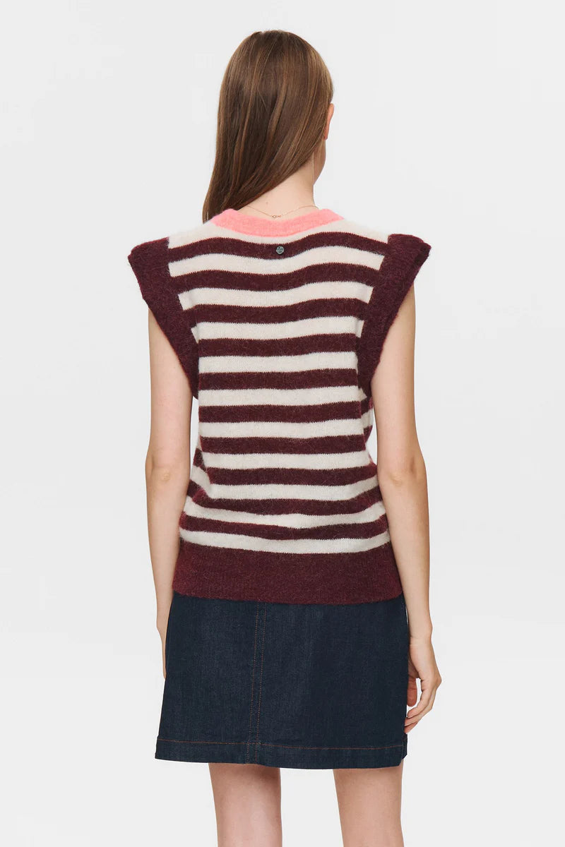 Numph- Nuciara Riette Stripe Vest- Winetasting