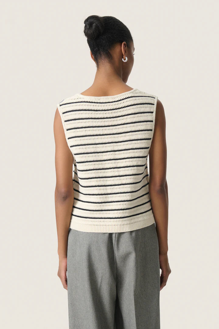 Soaked In Luxury- Madalena Vest- Black Stripe